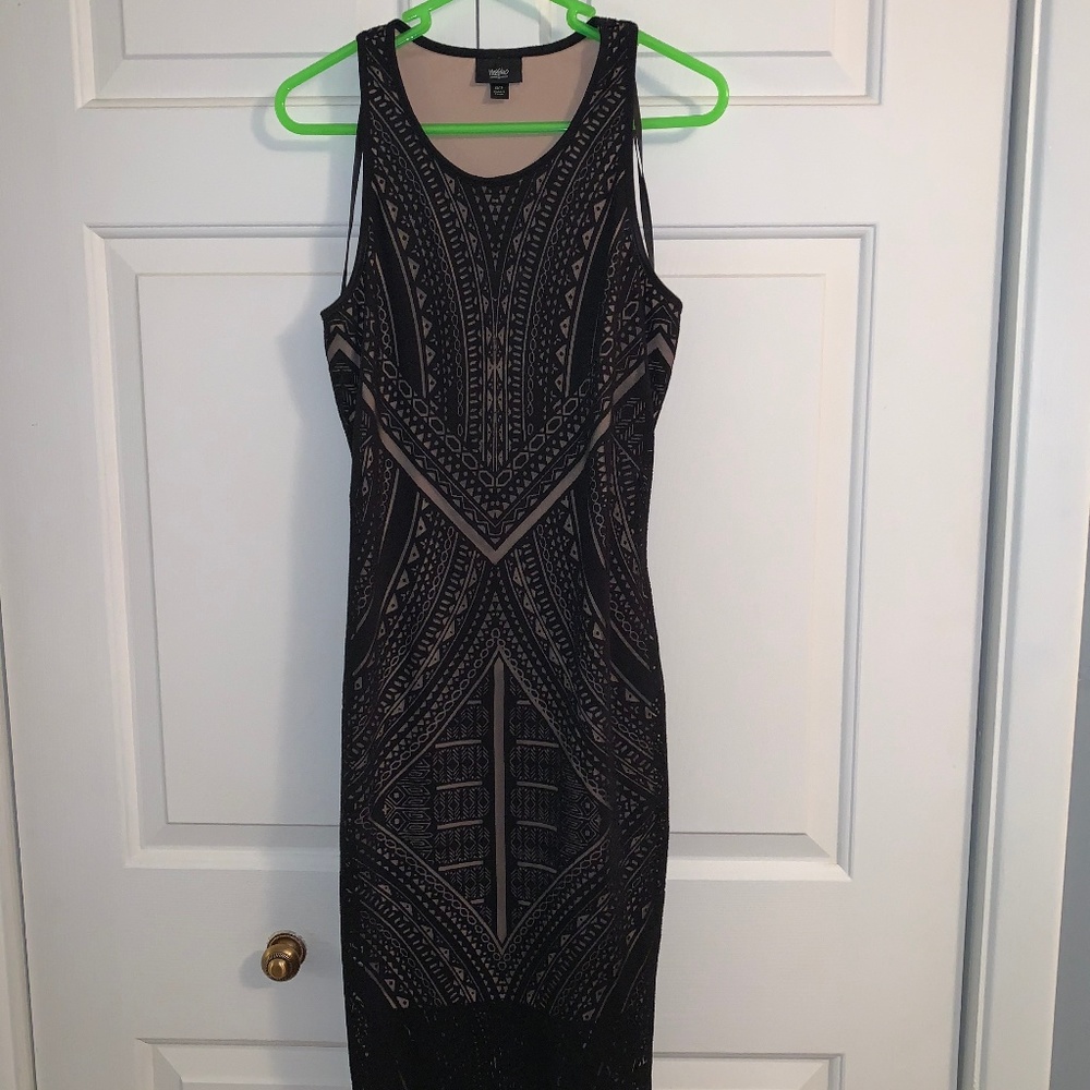 Black overlay dress